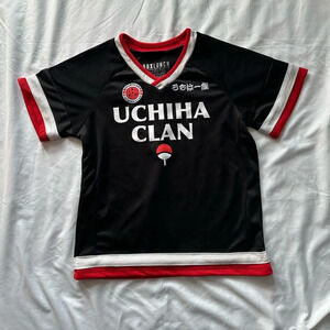 Box Lunch Naruto Shippuden Uchina Clan Black/Red/White Short Sleeve Size 5T